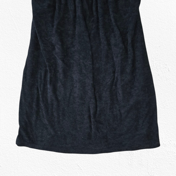 Wild Fable Black Terry Cloth Halter Mini Dress Summer Beach Cover-Up Size XS - Picture 3 of 9